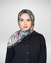 Dijital Kristal Eşarp Pastel Yaprak Desenli