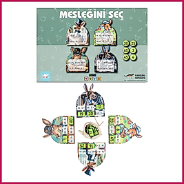 Kanguru Matematik Mesleğini Seç Oyunu-Bölme İşlemi Öğrenme| 2-5 Oyuncu | İlkokul Müfredatına Uyumlu / 7-9 Yaş