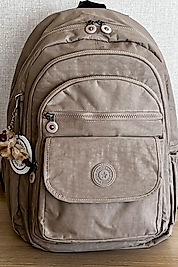 NEMO BAGS Unisex Sütlü Kahve Sırt Çantası Okul Çantası Laptop ve Seyahat Çantası Su Geçirmez Büyük Boy 45x30cm