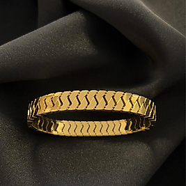 S Desen Gold Çelik Kelepçe
