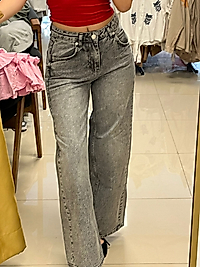 Gri Bol Paça jean