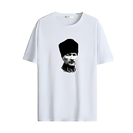 Kırmızı Beyaz Vatan Aşkı Bayrak ve Atatürk Baskılı Oversize Unisex Tişört
