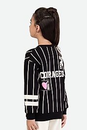 Kız Çocuk 9-14 Yaş Siyah Sweatshirt