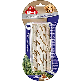 8in1 Delight Beef Twisted Sticks Köpek Ödülü 55Gr.