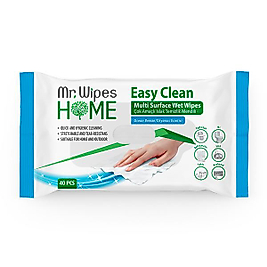Mr. Wipes Easy Clean Yüzey Temizleme Mendili Okyanus Esintisi 40 Adet