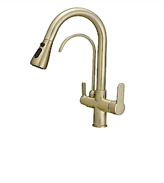 ARITMALI SPİRALLİ MAT GOLD MUTFAK BATARYASI