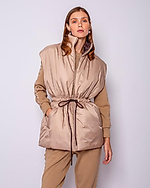 LADY GINA COMPANY ŞİŞME YELEK BEJ