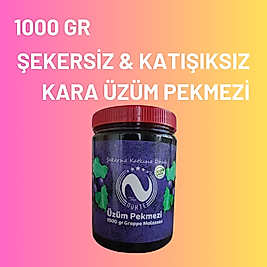 NÜKTE ORGANİK ŞEKERSİZ/KATKISIZ KARA ÜZÜM PEKMEZİ 1 KG