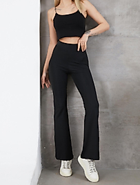 Siyah İspanyol Scuba Pantolon