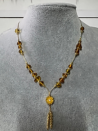 Y Kolye Sitrin Taşlı