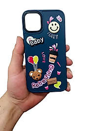 İPhone 11 Baby Ayıcık Kabartmalı Telefon Kılıfı Lacivert