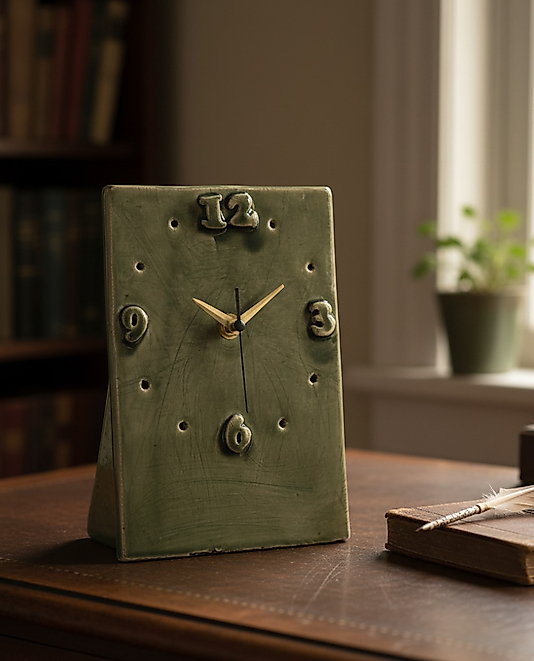 Haki Yeşil Masa Saati MS008