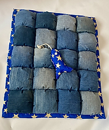 Terleme Yapmayan Kot Kumaş Kedi Ve Köpek Matı Boy 70 Cm En 55 Cm