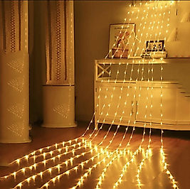 Akar Şelale 3x2 LED Aydınlatma Dekorasyon Işık 8 Mod Düğmeli 220v Fişli Gün Işığı