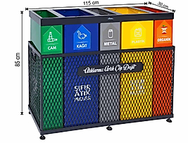 GERİ DÖNÜŞÜM GRUBU 5'Lİ BOYALI KAFESLİ ( KDV DAHİL )