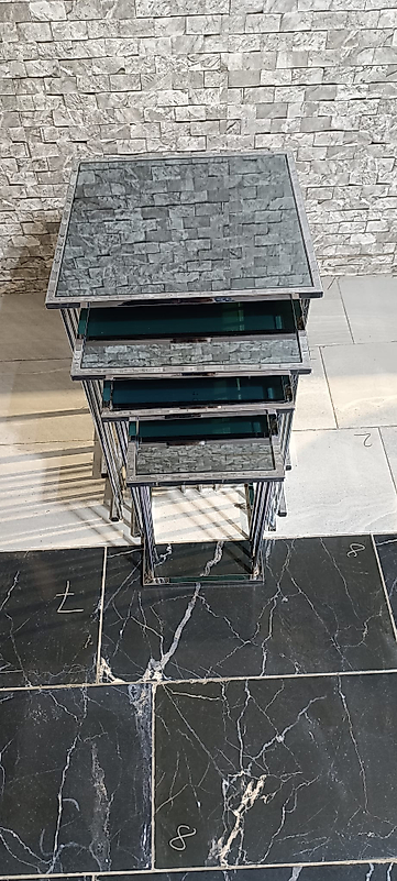 PARLAK KROM 3 ÇUBUKLU  4 LÜ ZİGON FÜME AYNA