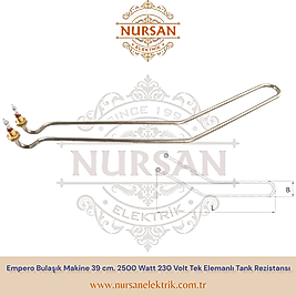 Empero Bulaşık Makine 39 cm. 2500 Watt 230 Volt Tek Elemanlı Tank Rezistansı