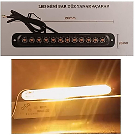 STROBE LIGHT BAR LED AYDINLATMA 9V-36V FLAŞ ÇAKAR LAMBA 190MMx28MM (12 FARKLI MOD)