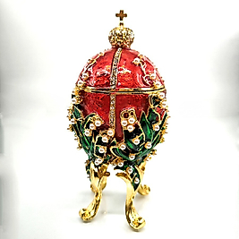 FABERGE YUMURTA SWAROVSKİ TAŞLI LÜKS MÜCEVHER KUTUSU