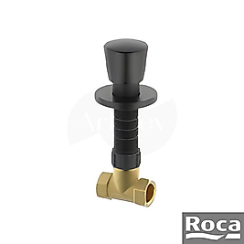 Roca Aqua Yuvarlak Stop Valf - Mat Siyah / Boy Ayarlı A5251685NB