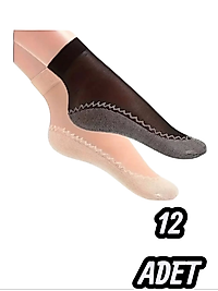 Kadın İdol Koton Taban Çorap 12 Adet
