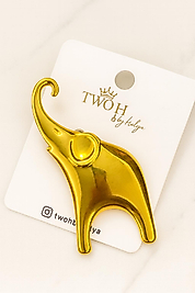 Gold Plaka Fil Broş