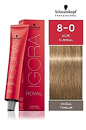 İGORA ROYAL SAÇ BOYASI 60 ML. (8-0 AÇIK KUMRAL)