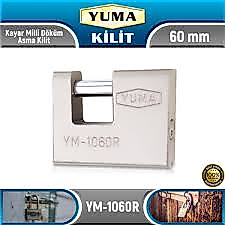 YUMA KAYAR MİLLİ ASMA KİLİT 60 MM 1060R NİKEL