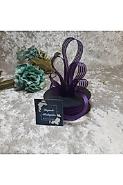 2.5 cm Şerit Şifon Mor Kurdale 20 mt