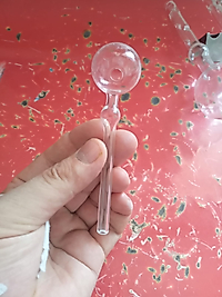 Cam Payp 10Cm 7mm İşlemeli