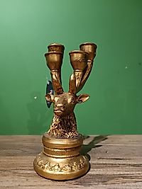 MERCAN MOBİLYA AKSESUAR, 4 LÜ GEYİK MUMLUK , Polyester Dekoratif Biblo, hediyelik eşya