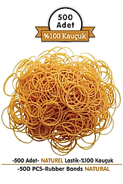 PackMai Naturel Paket Lastiği 500 Adet - 100 gr, 6 cm Genişlik, 1,2 cm Kalınlık, 30 cm Esneme - %100 Kauçuk
