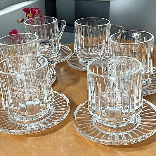 Cam Çay Kahve Fincan Set