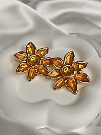 Golden Blossom Küpe Zara Model Çelik Küpe