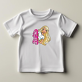 Barbie Baskılı Normal Kalıp  Çocuk Tişört