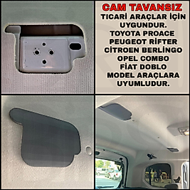 Ticari Araç Tavan Döşeme Kapakları (CAM TAVANSIZ) Koyu Gri