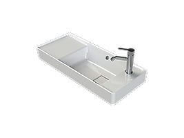 TURKUAZ Etajerli Lavabo, Sharp, 80x35 cm