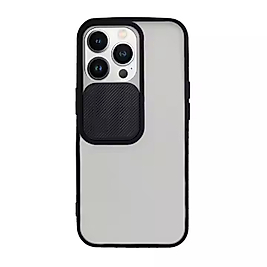 iPhone 13 Pro Kamera Korumalı Sürgülü Telefon Kılıfı Siyah