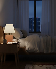 Küp Formunda Pembe Abajur  AB050