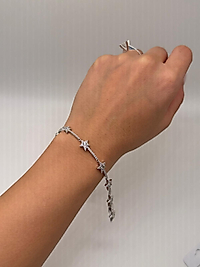 Xuping Silver Yıldız Detaylı Zirkon Bileklik