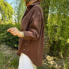 Modal gömlek (kahverengi)