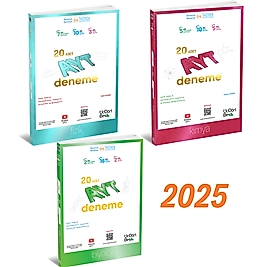 345 - AYT 20 li Fizik Kimya Biyoloji Deneme - GÜNCEL BASKI 2025 Üçdörtbeş yayıncılık