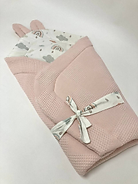 Pembe/Bulut Desenli Bebek Kundak
