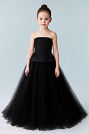 Kız Çocuk Straplez Prenses Elbise