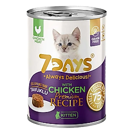 7 Days Tavuklu Kıyılmış Yavru Kedi Konserve Maması 415 Gr