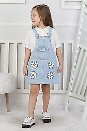 YSM KİDS %100 PAMUK BASKILI KOT JİLE