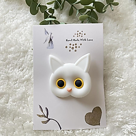 Büyük Boy Kedi Desenli Kız Çocuk Kilips Toka