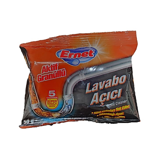 ERNET LAVABO AÇICI TEK 50 G  AKTİF GRANÜLLÜ