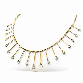 Özel Seri Gold Zirkon Taşlı Tam Tur Kolye