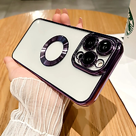 iPhone 11 Pro Max Kamera Lens Korumalı Telefon Kılıfı Mor